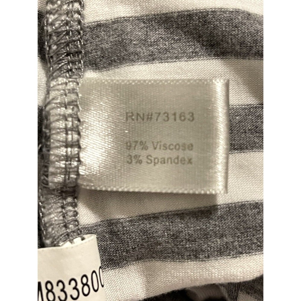 Boston Proper Dress Womens M Gray White Striped Twist Front Sleeveless Stretch - Picture 6 of 6